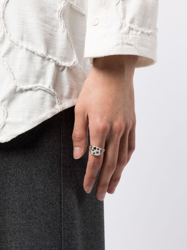 Browns Bleue Burnham Sterling Silver Hanging Basket Sapphire Ring | Browns Rings