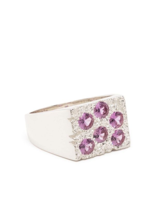 Browns Bleue Burnham Sterling Silver The Rose Garden Sapphire Ring | Browns Rings