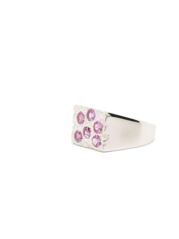 browns Bleue Burnham sterling silver The Rose Garden sapphire ring | Browns Rings
