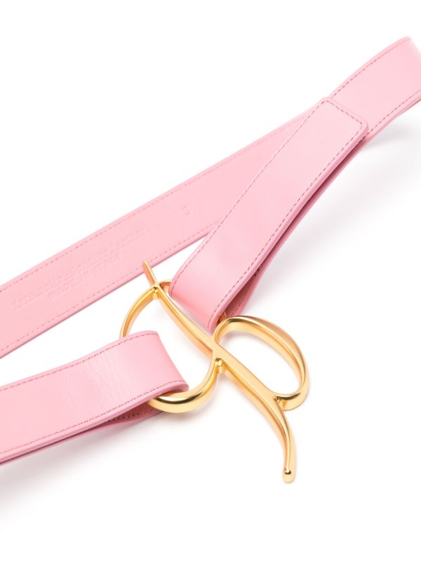 Browns Blumarine Pink Logo-Buckle Leather Belt | Browns Belts