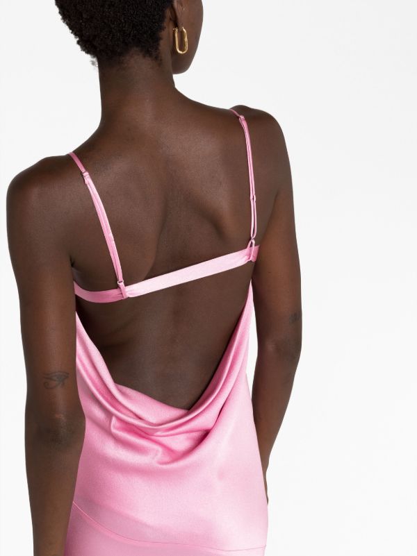 Browns Blumarine Pink Rose Appliqué Maxi Dress | Browns Cocktail & Party Dresses