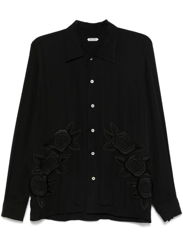browns BODE Black Midnight Daffodil Shirt | Browns Shirts