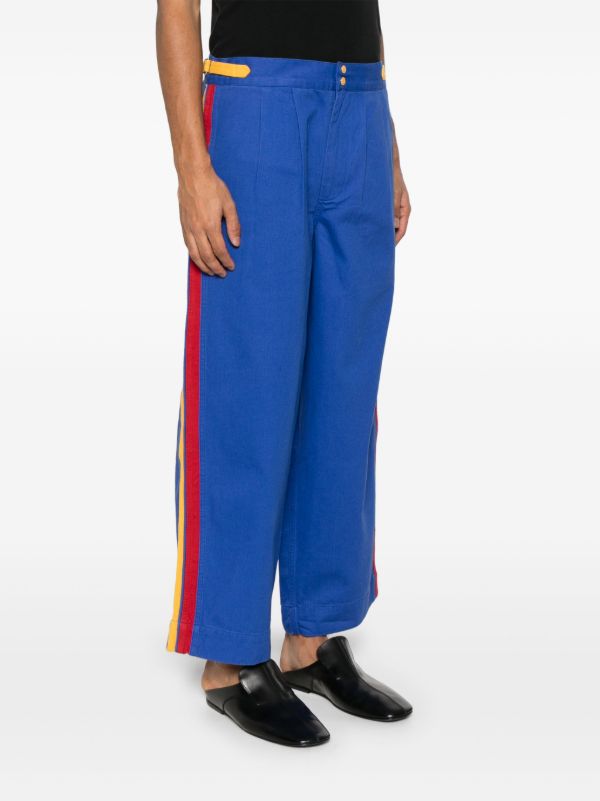 Browns BODE Blue Metropolitan Trousers | Browns Regular-Fit & Straight Leg Pants