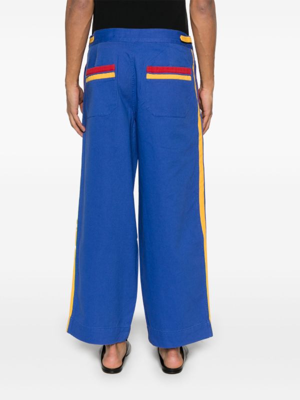 Browns BODE Blue Metropolitan Trousers | Browns Regular-Fit & Straight Leg Pants