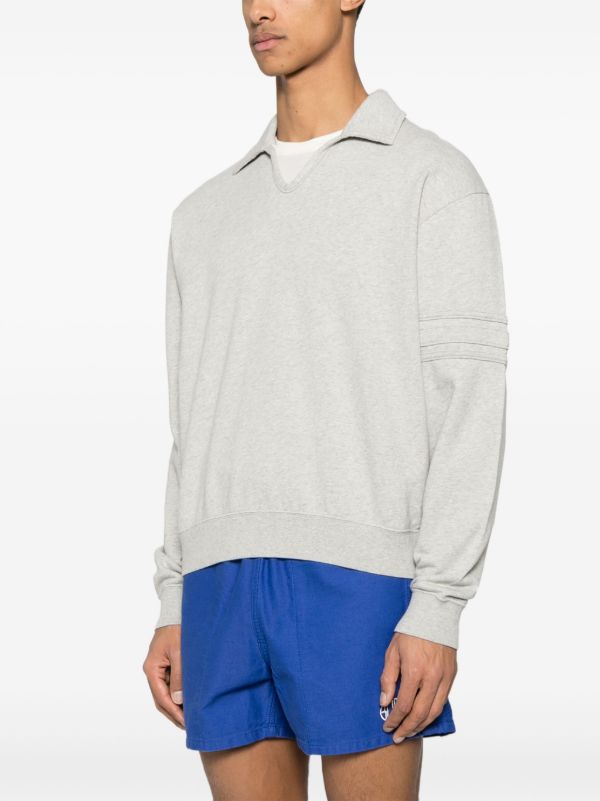 Browns BODE Grey Cotton Polo Sweatshirt | Browns Sweatshirts