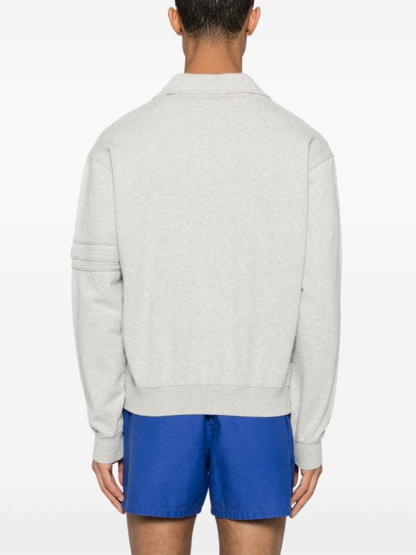 Browns BODE Grey Cotton Polo Sweatshirt | Browns Sweatshirts