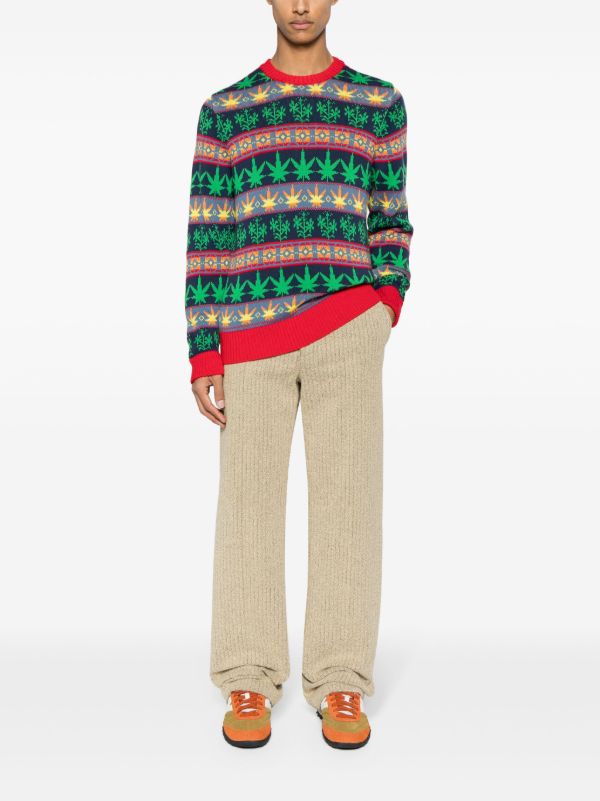 Browns BODE Multicolour Marin Patterned-Jacquard Cotton Sweater | Browns Knitted Sweaters