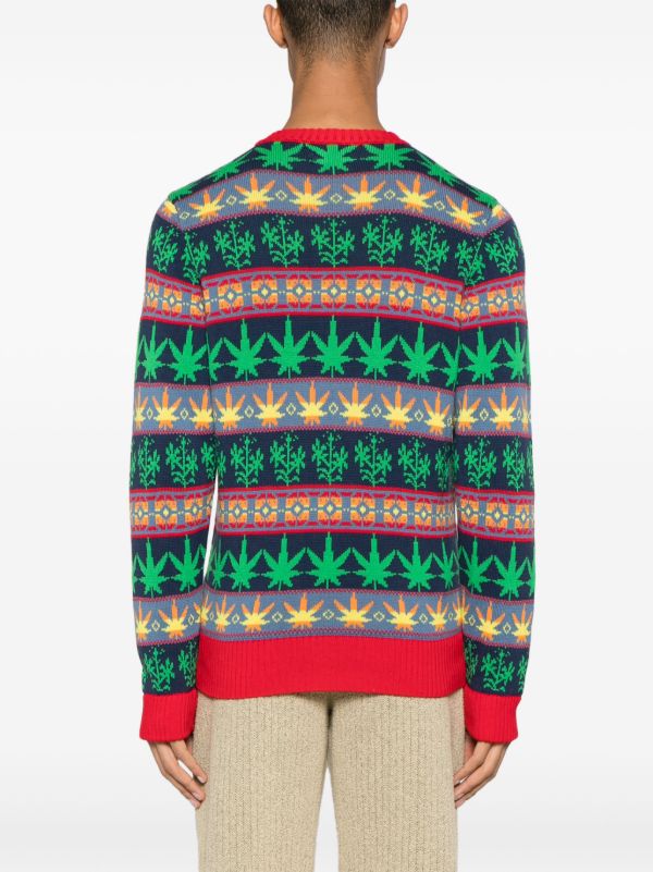 Browns BODE Multicolour Marin Patterned-Jacquard Cotton Sweater | Browns Knitted Sweaters