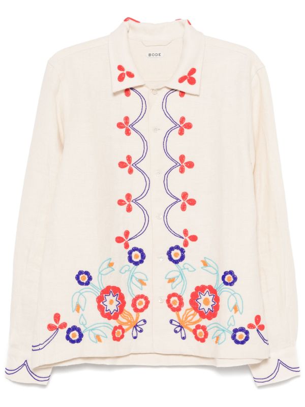 browns BODE Neutrals Garden Party Shirt | Browns Shirts