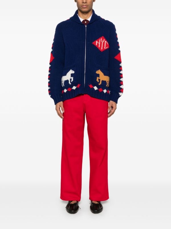 Browns BODE Red Spring Trousers | Browns Regular-Fit & Straight Leg Pants