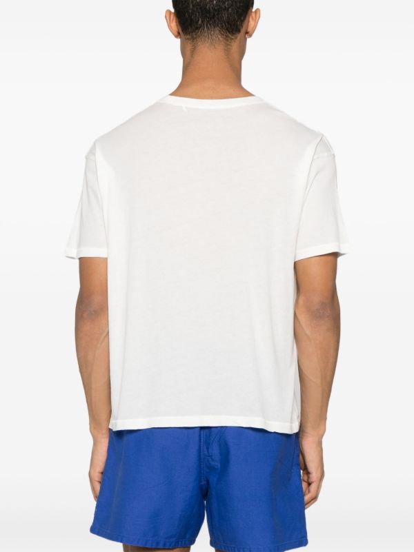Browns BODE White Cotton Crest-Print T-Shirt | Browns T-Shirts