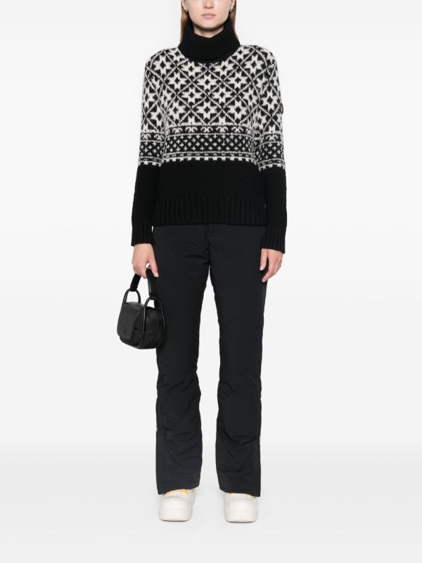 Browns BOGNER Intarsia-Knit Roll-Neck Sweater | Browns Knitted Sweaters