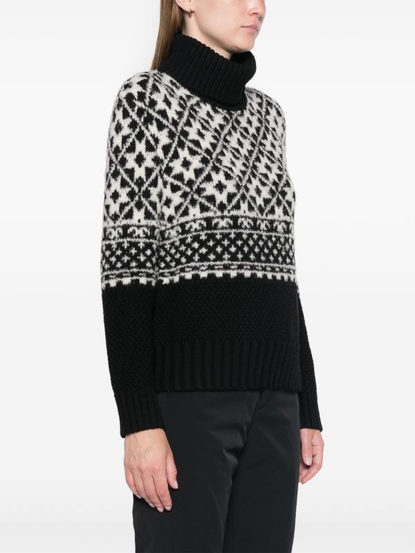 Browns BOGNER Intarsia-Knit Roll-Neck Sweater | Browns Knitted Sweaters
