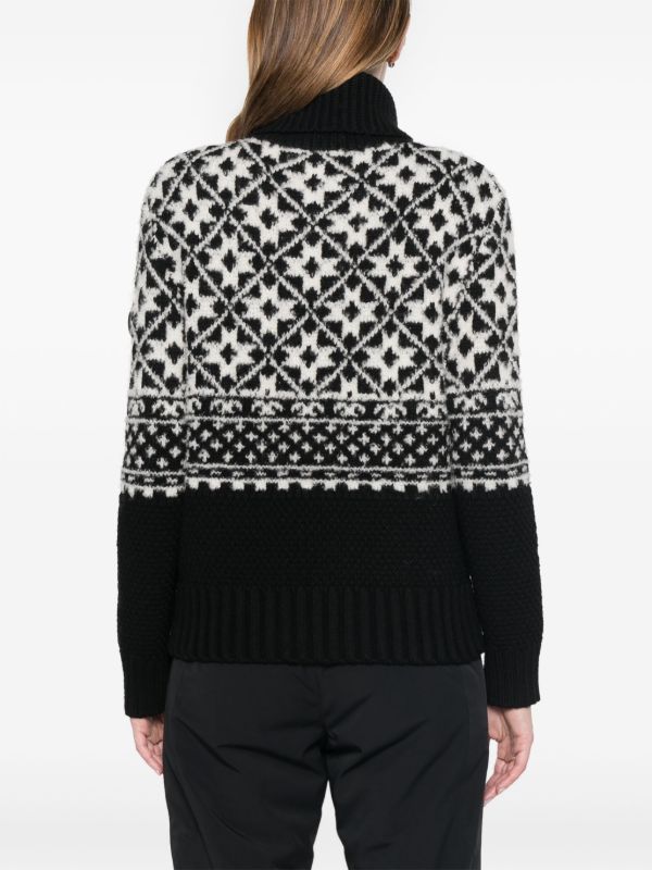 Browns BOGNER Intarsia-Knit Roll-Neck Sweater | Browns Knitted Sweaters