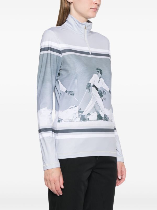 Browns BOGNER Printed Half-Zip Ski Top | Browns Ski Tops