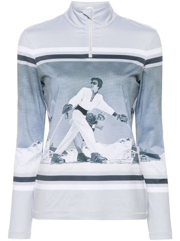 browns BOGNER Printed Half-Zip Ski Top | Browns Ski Tops