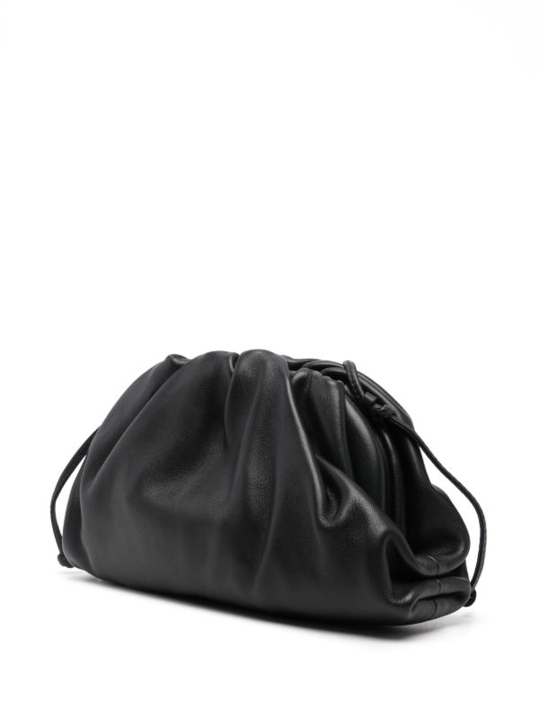 Browns Bottega Veneta Black Mini Pouch Leather Clutch Bag | Browns Mini Bags
