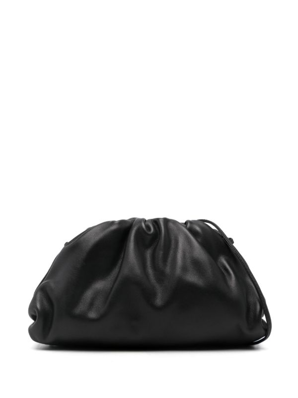 browns Bottega Veneta Black Mini Pouch Leather Clutch Bag | Browns Mini Bags