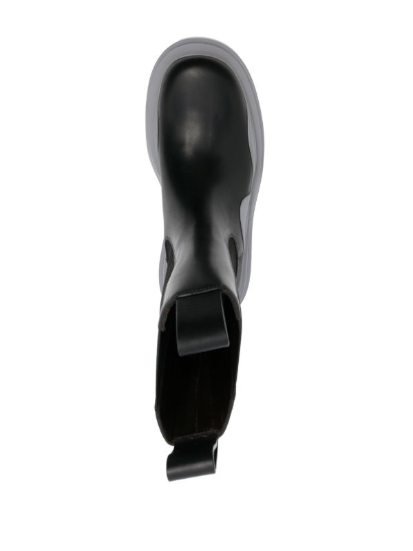 Browns Bottega Veneta Black Tire Leather Chelsea Boots | Browns Boots