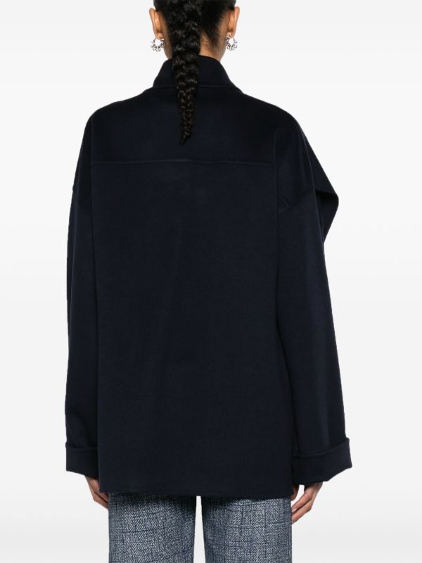 Browns Bottega Veneta Blue Layered Single-Breasted Jacket | Browns Oversized Jackets