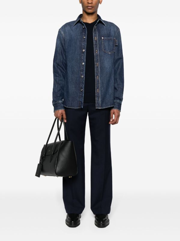 Browns Bottega Veneta Blue Long-Sleeve Denim Shirt | Browns Shirts