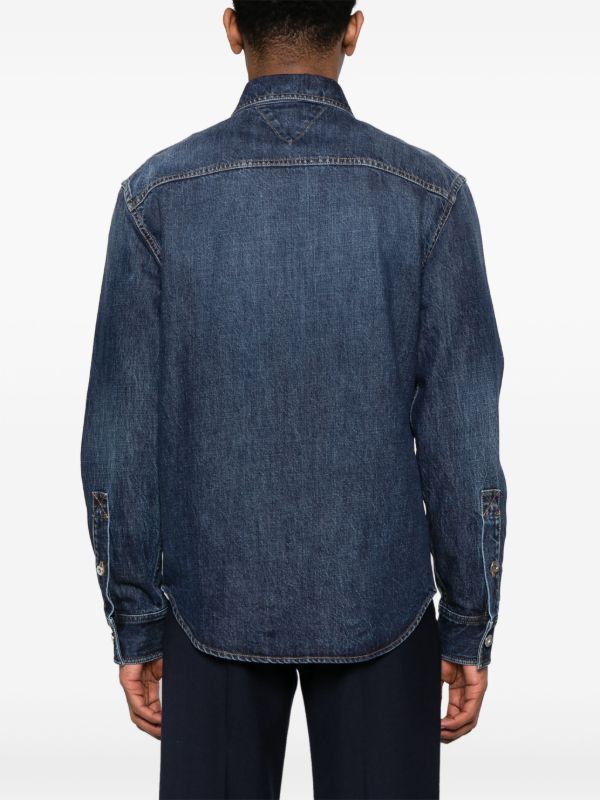 Browns Bottega Veneta Blue Long-Sleeve Denim Shirt | Browns Shirts
