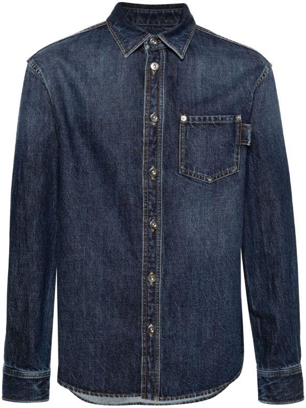 browns Bottega Veneta Blue Long-Sleeve Denim Shirt | Browns Shirts