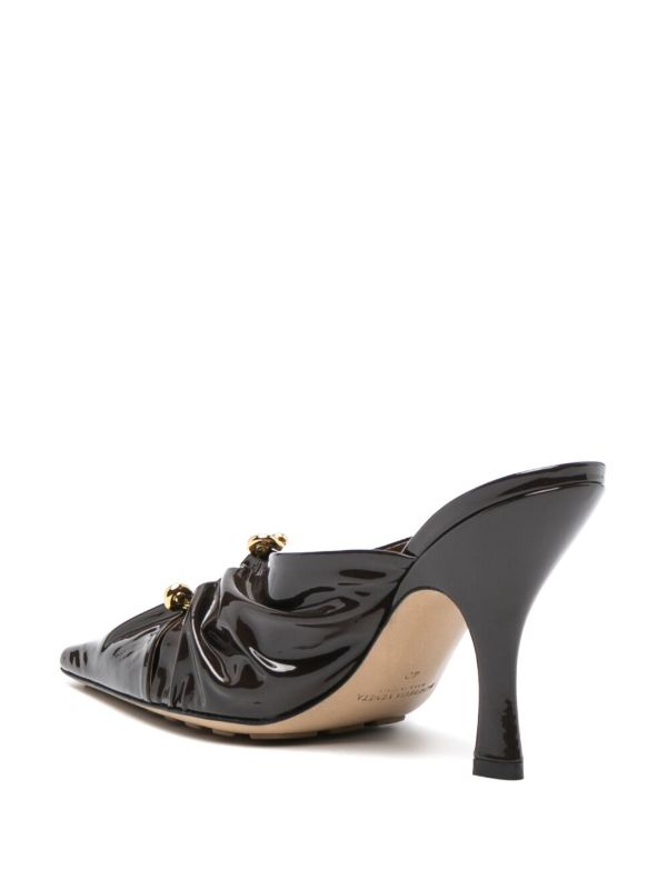 Browns Bottega Veneta Brown Bunnie 90 Leather Mules | Browns Mules