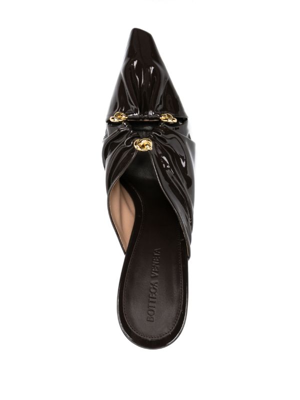 Browns Bottega Veneta Brown Bunnie 90 Leather Mules | Browns Mules