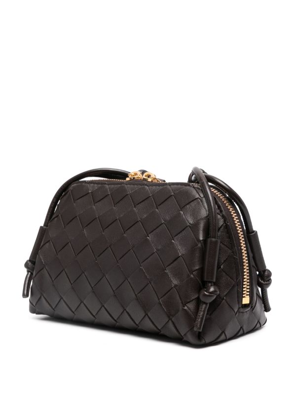 Browns Bottega Veneta Brown Concert Leather Clutch Bag | Browns Clutch Bags