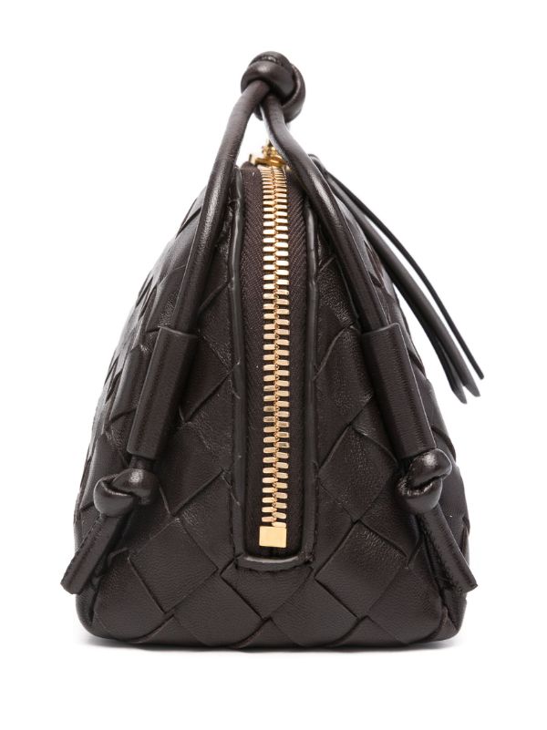 Browns Bottega Veneta Brown Concert Leather Clutch Bag | Browns Clutch Bags