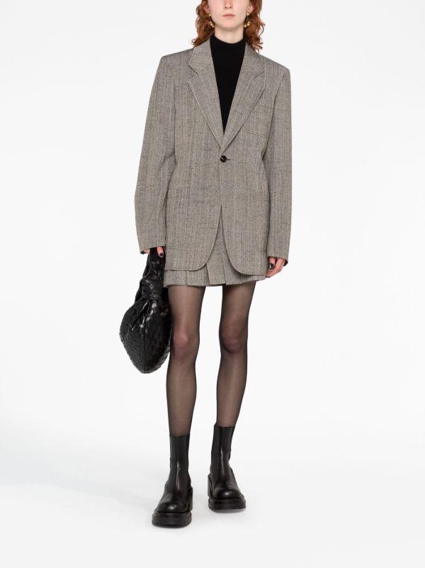 Browns Bottega Veneta Brown Single Breasted Blazer | Browns Blazers