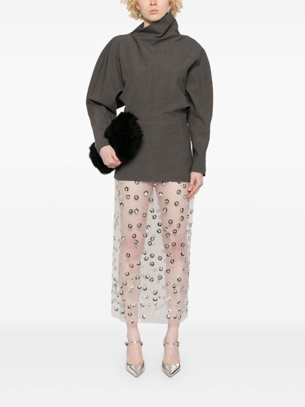 Browns Bottega Veneta Draped-Neck T-Shirt | Browns T-Shirts & Jersey Shirts