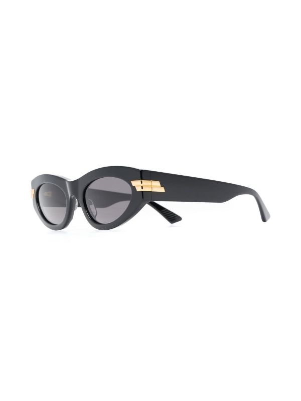 Browns Bottega Veneta Eyewear Black Cat-Eye Sunglasses | Browns Sunglasses