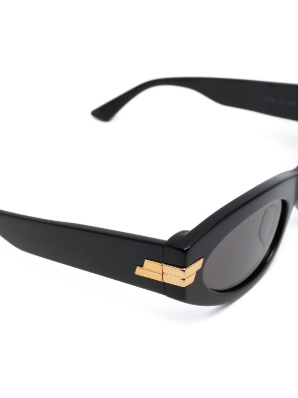 Browns Bottega Veneta Eyewear Black Cat-Eye Sunglasses | Browns Sunglasses