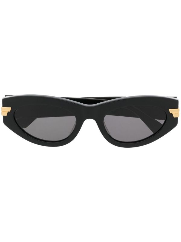browns Bottega Veneta Eyewear Black Cat-Eye Sunglasses | Browns Sunglasses