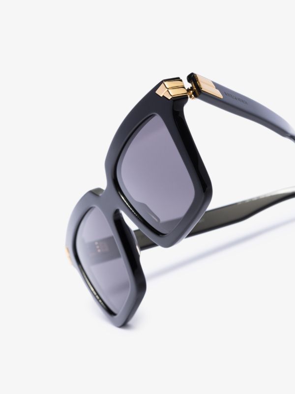 Browns Bottega Veneta Eyewear Black Oversized Square Sunglasses | Browns Sunglasses