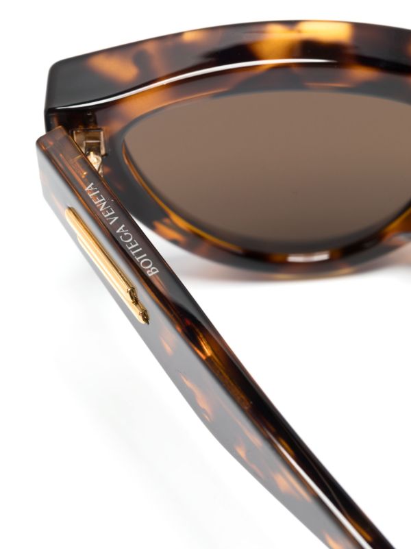 Browns Bottega Veneta Eyewear Brown Edgy Cat-Eye Sunglasses | Browns Sunglasses