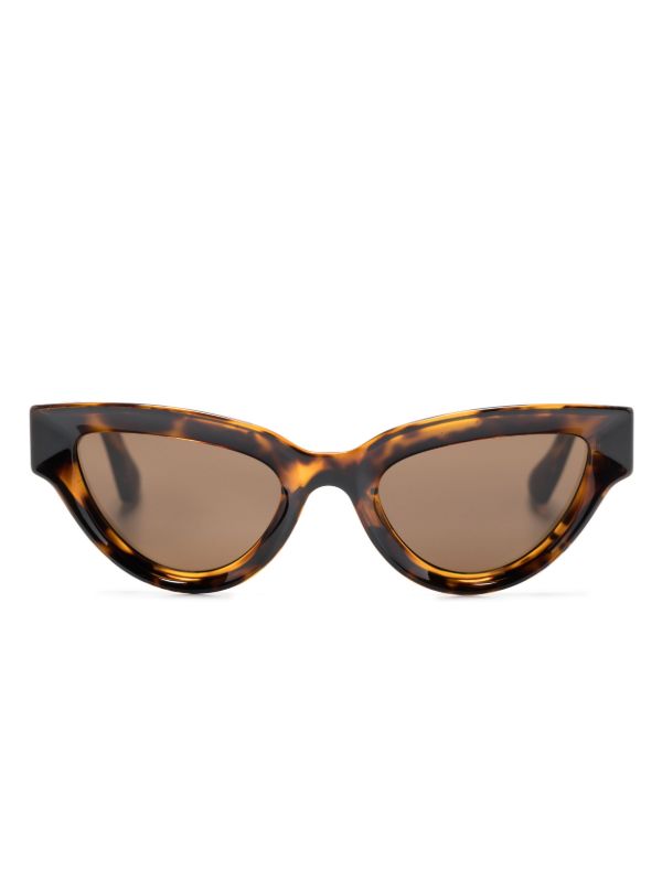 browns Bottega Veneta Eyewear Brown Edgy Cat-Eye Sunglasses | Browns Sunglasses