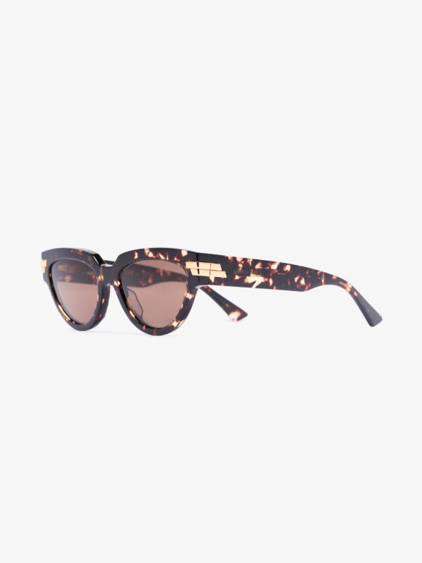 Browns Bottega Veneta Eyewear Brown Oversized Cat Eye Sunglasses | Browns Sunglasses