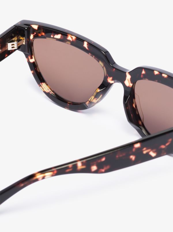 Browns Bottega Veneta Eyewear Brown Oversized Cat Eye Sunglasses | Browns Sunglasses
