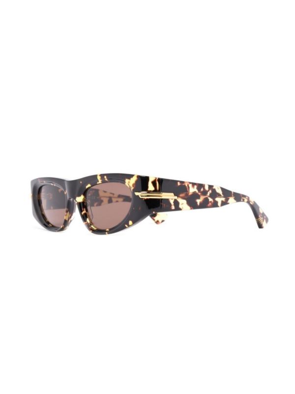 Browns Bottega Veneta Eyewear Brown Tortoiseshell Cat Eye Sunglasses | Browns Sunglasses