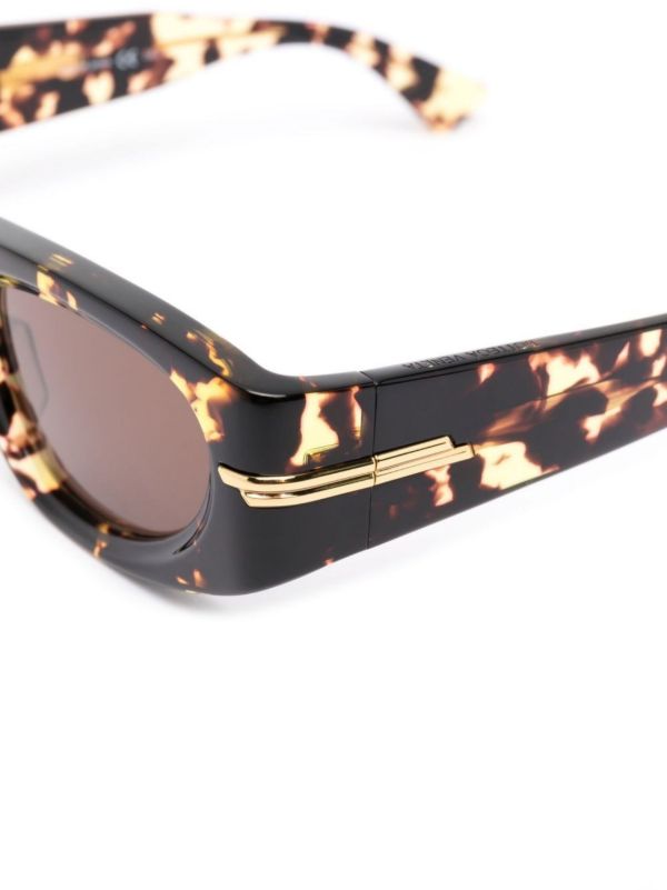 Browns Bottega Veneta Eyewear Brown Tortoiseshell Cat Eye Sunglasses | Browns Sunglasses