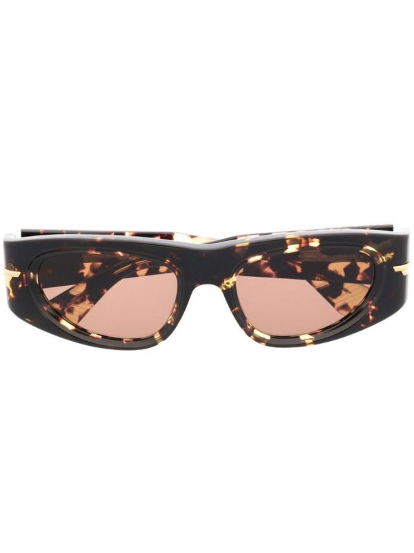 browns Bottega Veneta Eyewear brown tortoiseshell cat eye sunglasses | Browns Sunglasses