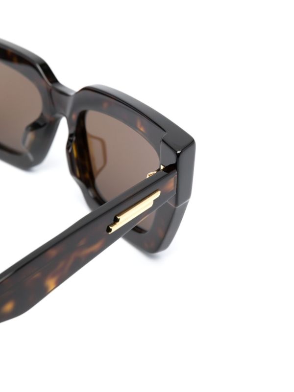 Browns Bottega Veneta Eyewear Brown Tortoiseshell-Effect Sunglasses | Browns Sunglasses