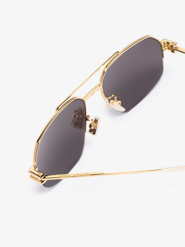 Browns Bottega Veneta Eyewear Gold-tone Bond Aviator-style Sunglasses | Browns Sunglasses