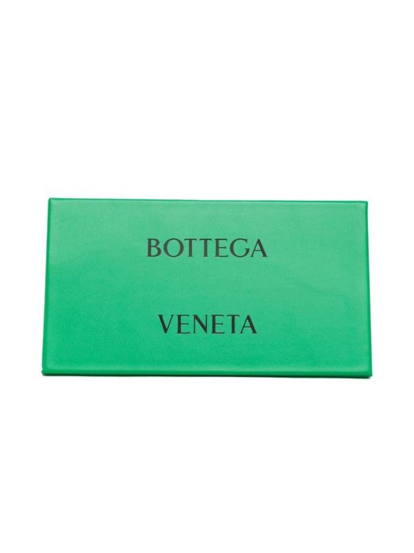 Browns Bottega Veneta Eyewear Green Sport Rectangle Sunglasses | Browns Sunglasses