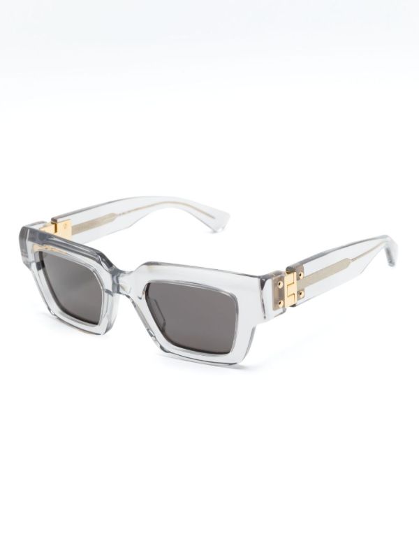 Browns Bottega Veneta Eyewear Grey Hinge Square-frame Sunglasses | Browns Sunglasses