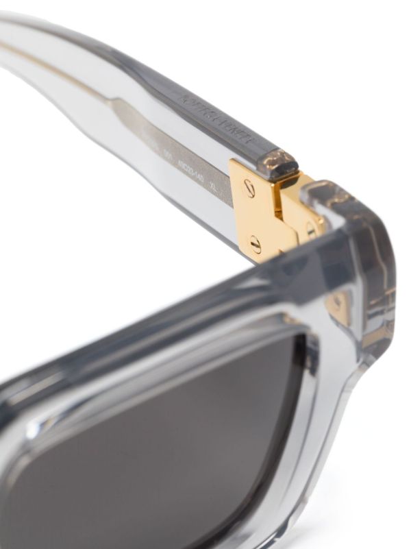 Browns Bottega Veneta Eyewear Grey Hinge Square-frame Sunglasses | Browns Sunglasses