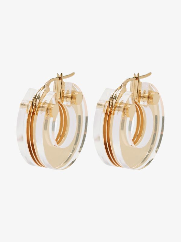 browns Bottega Veneta Gold-Plated Bolt Hoop Earrings | Browns Earrings browns Bottega Veneta Gold-Plated Bolt Hoop Earrings | Browns Earrings